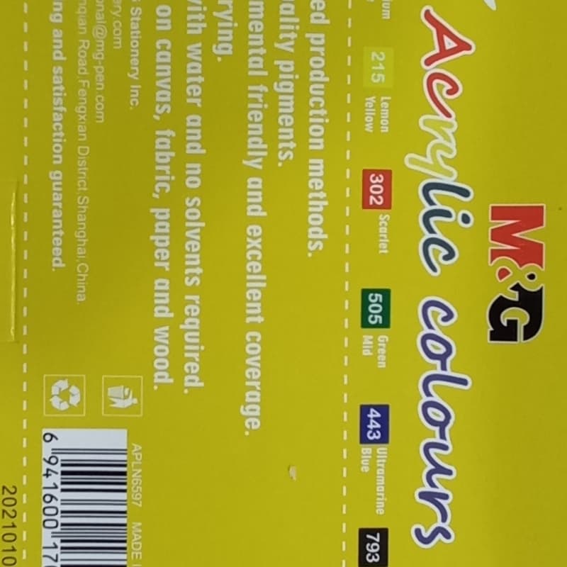 Acrylic 6 Basic Colour  Set